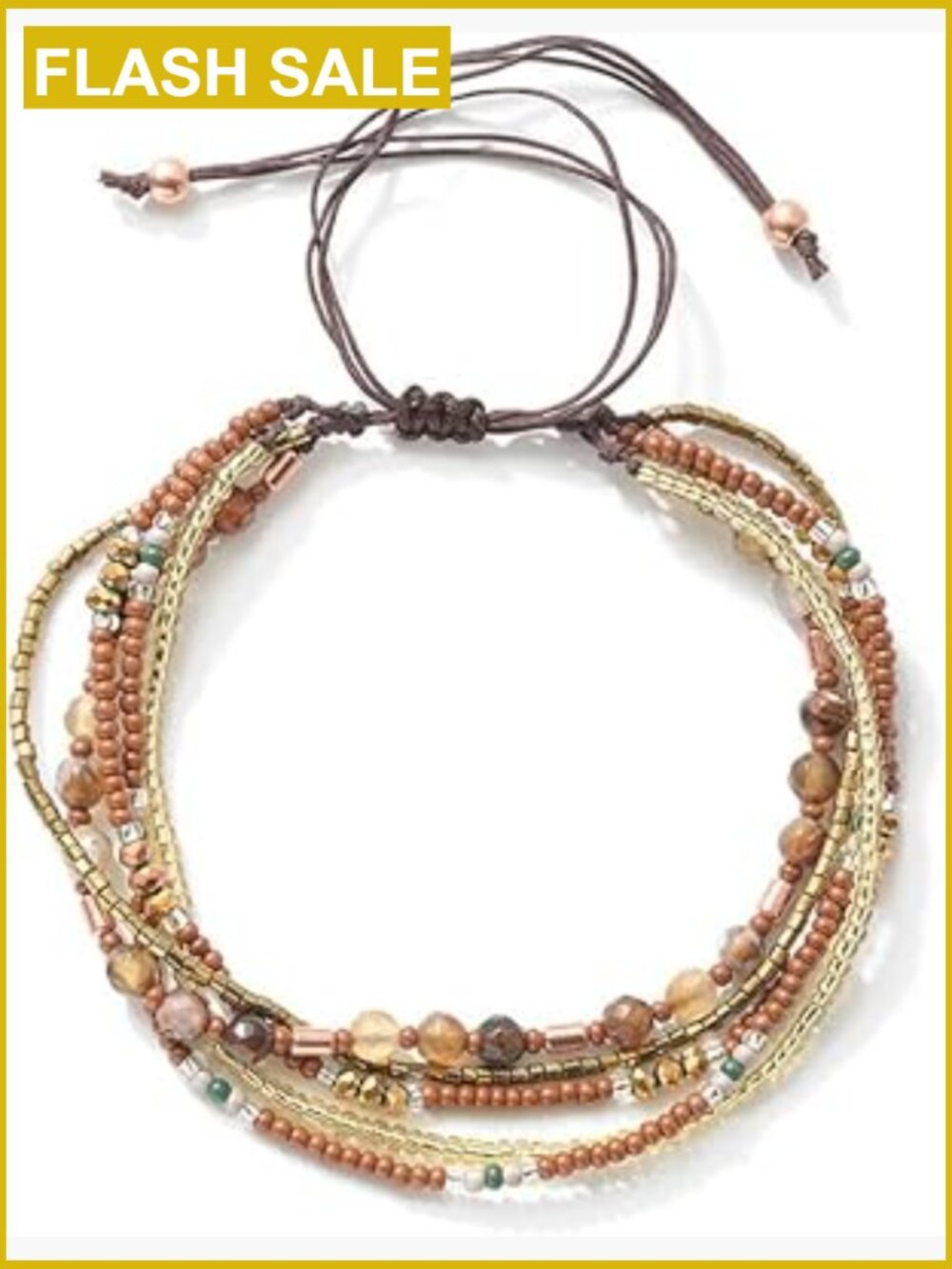 Handmade Boho Braided Beaded Ankle Bracelet Adjustable Drawstring Beach Wrap